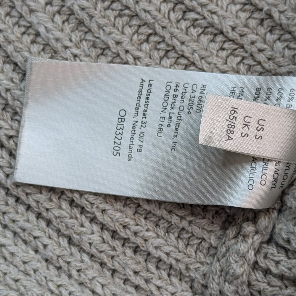 Free people Marlie pullover Women's sweater Pebble Size S Small Tan Color - Picture 11 of 12